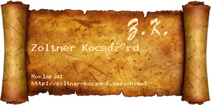Zoltner Kocsárd névjegykártya